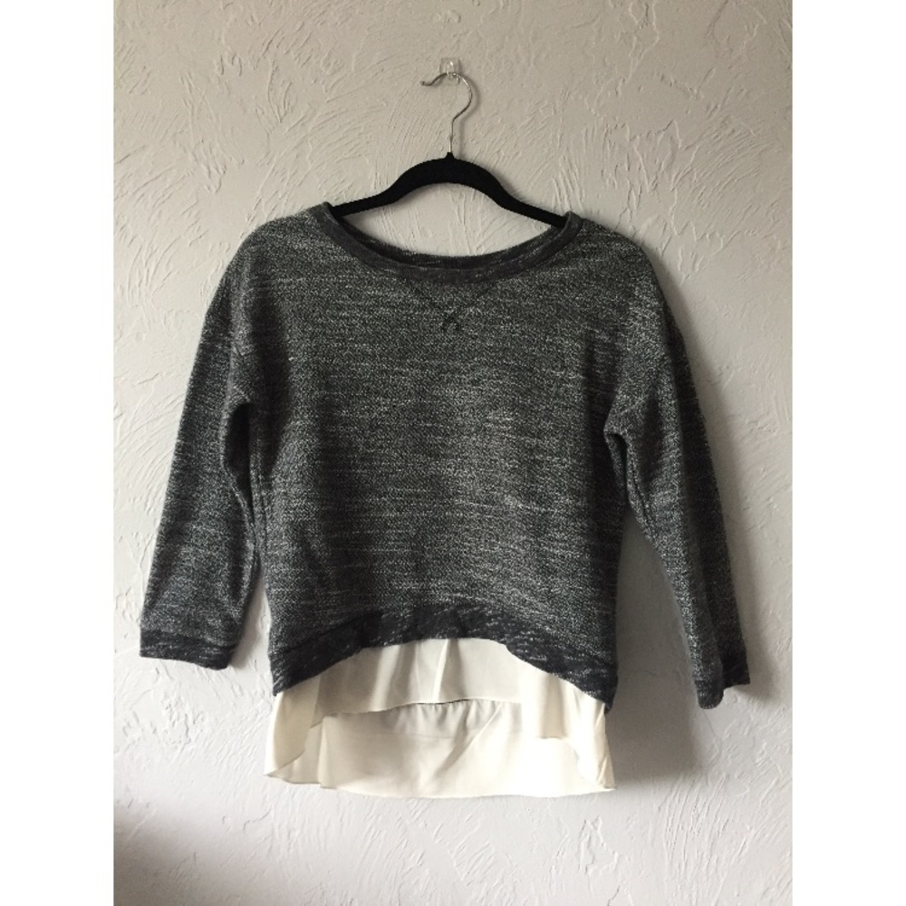 Sweatshirt with chiffon detail- American Eagle